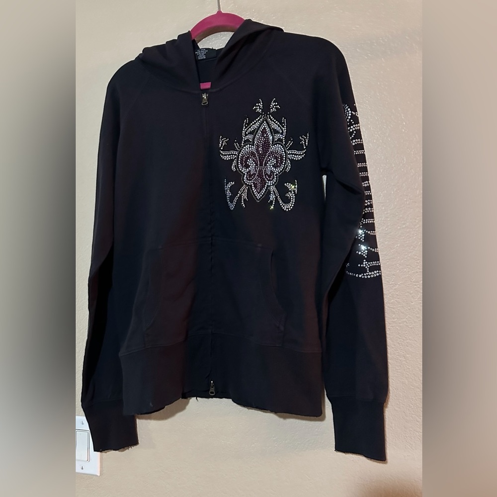NWT RAWYALTY CRYSTAL FULL ZIP HOODIE